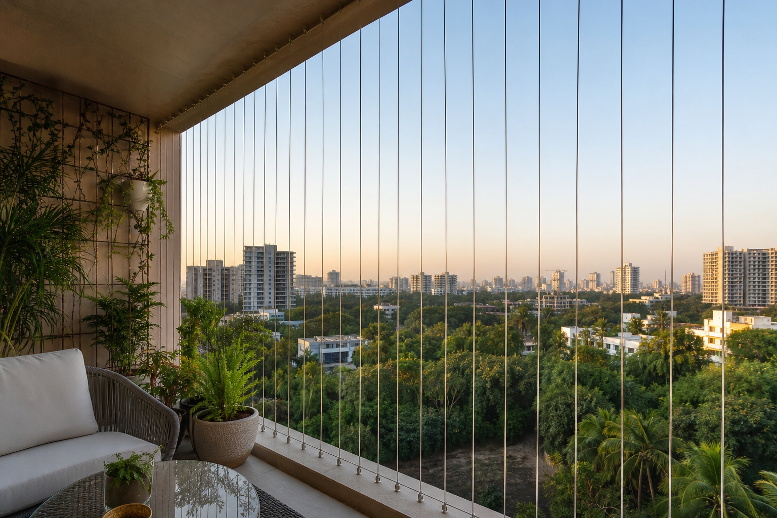 Safety Invisible Grills for balconies